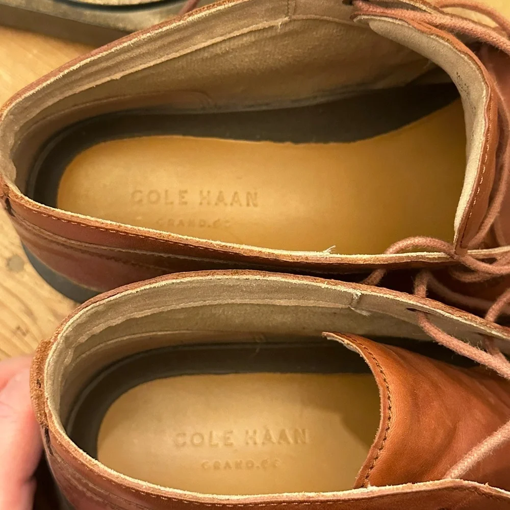 Cole Haan Men's Chestnut Brown Leather Chukka Boots Size 11 1/2